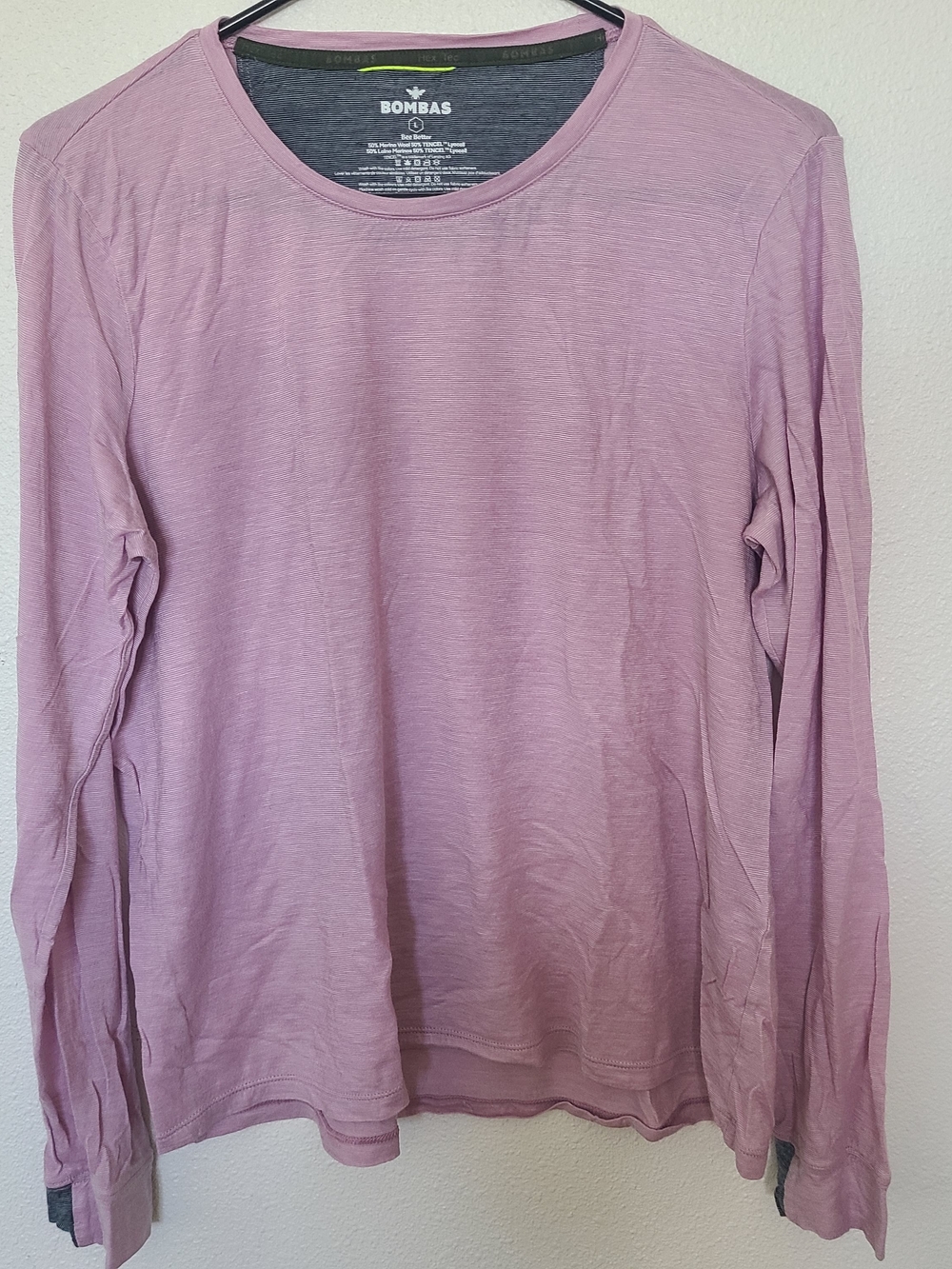 Bombas Long Sleeve Tee in Dusty Pink